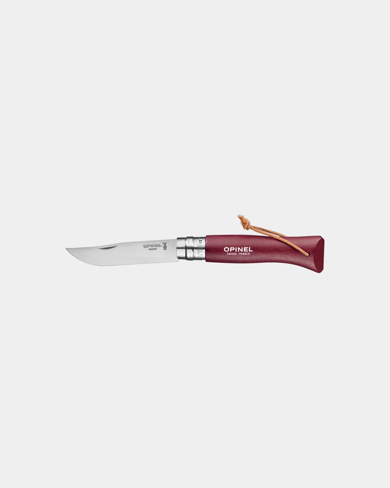 Couteau acier inoxydable Opinel N°06 Baroudeur à personnaliser - Red