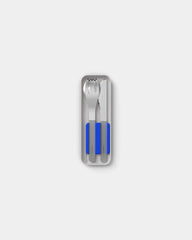 Couverts inox Monbento MB Slim Box à personnaliser - Trio Couteau - Bleu