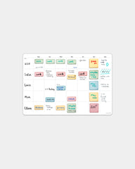 Calendrier hebdomadaire adhésif Bambook 35,4 x 24,4 cm à personnaliser - Blanc