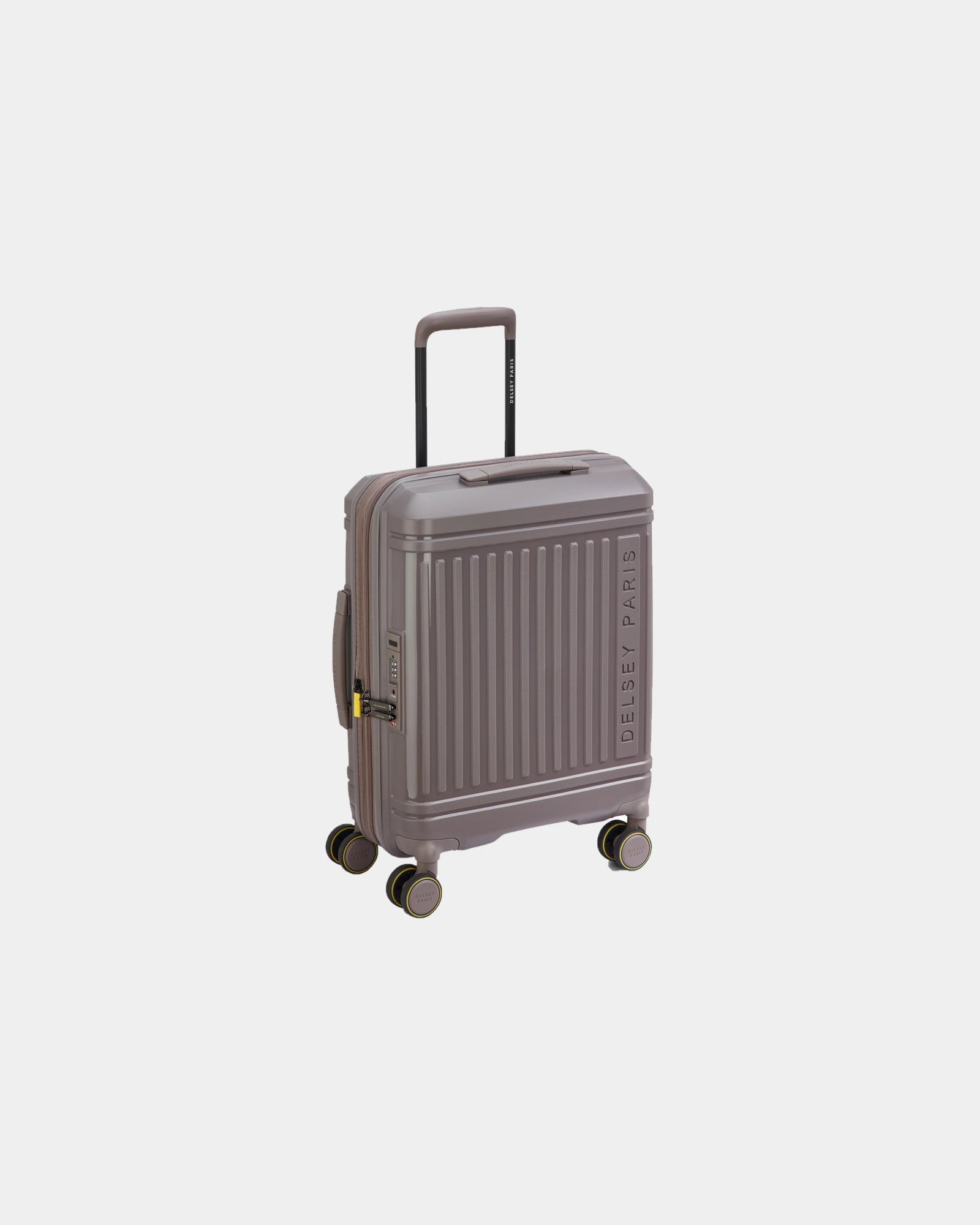 Valise cabine slim extensible Delsey LUTECE à personnaliser - Marron