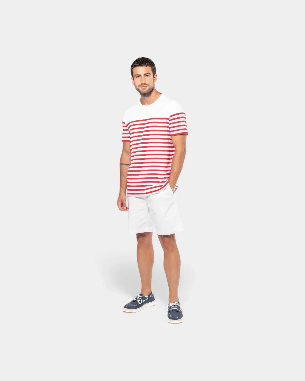 T-shirt marin col rond homme à personnaliser