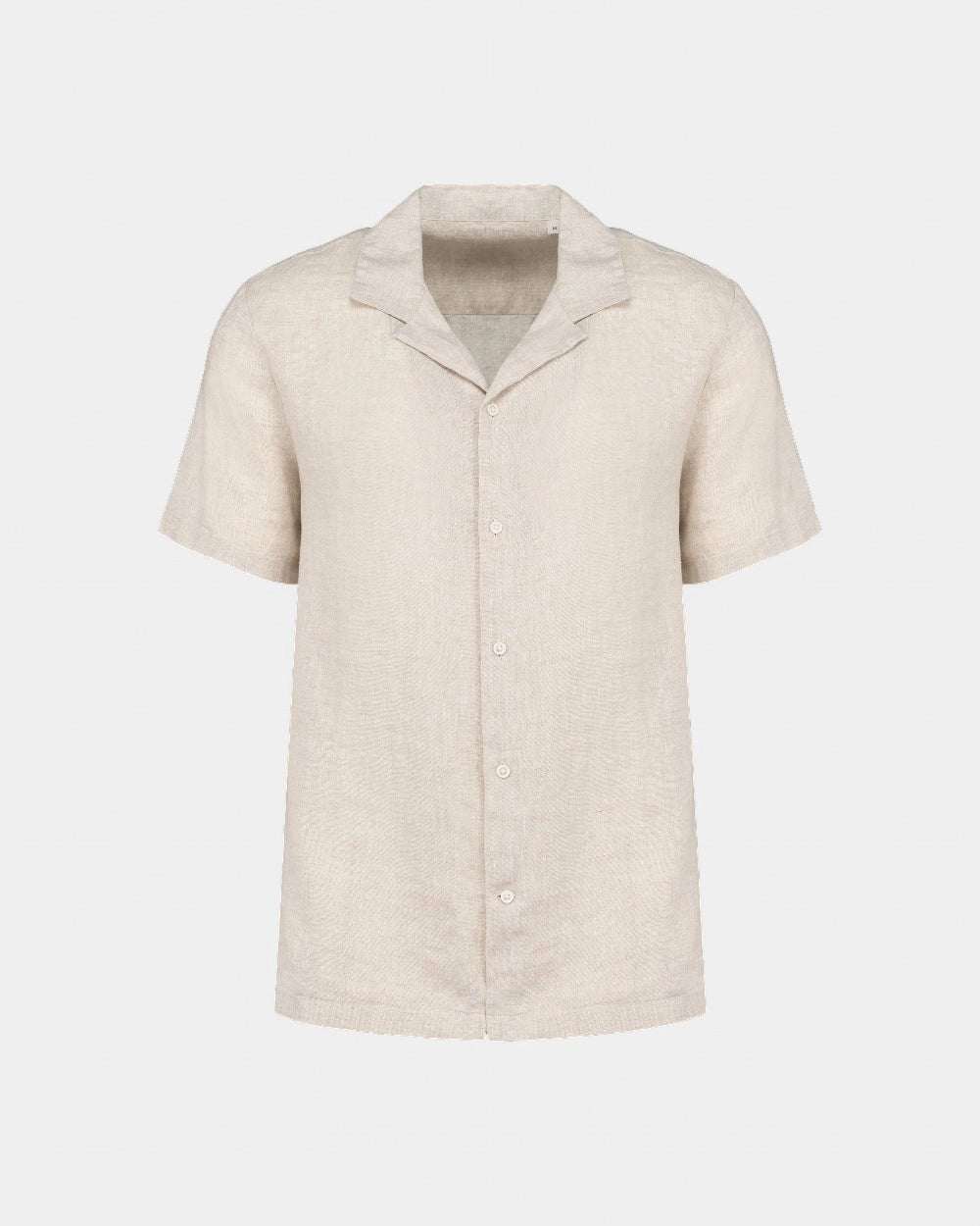 Chemise à col bowling en lin homme à personnaliser