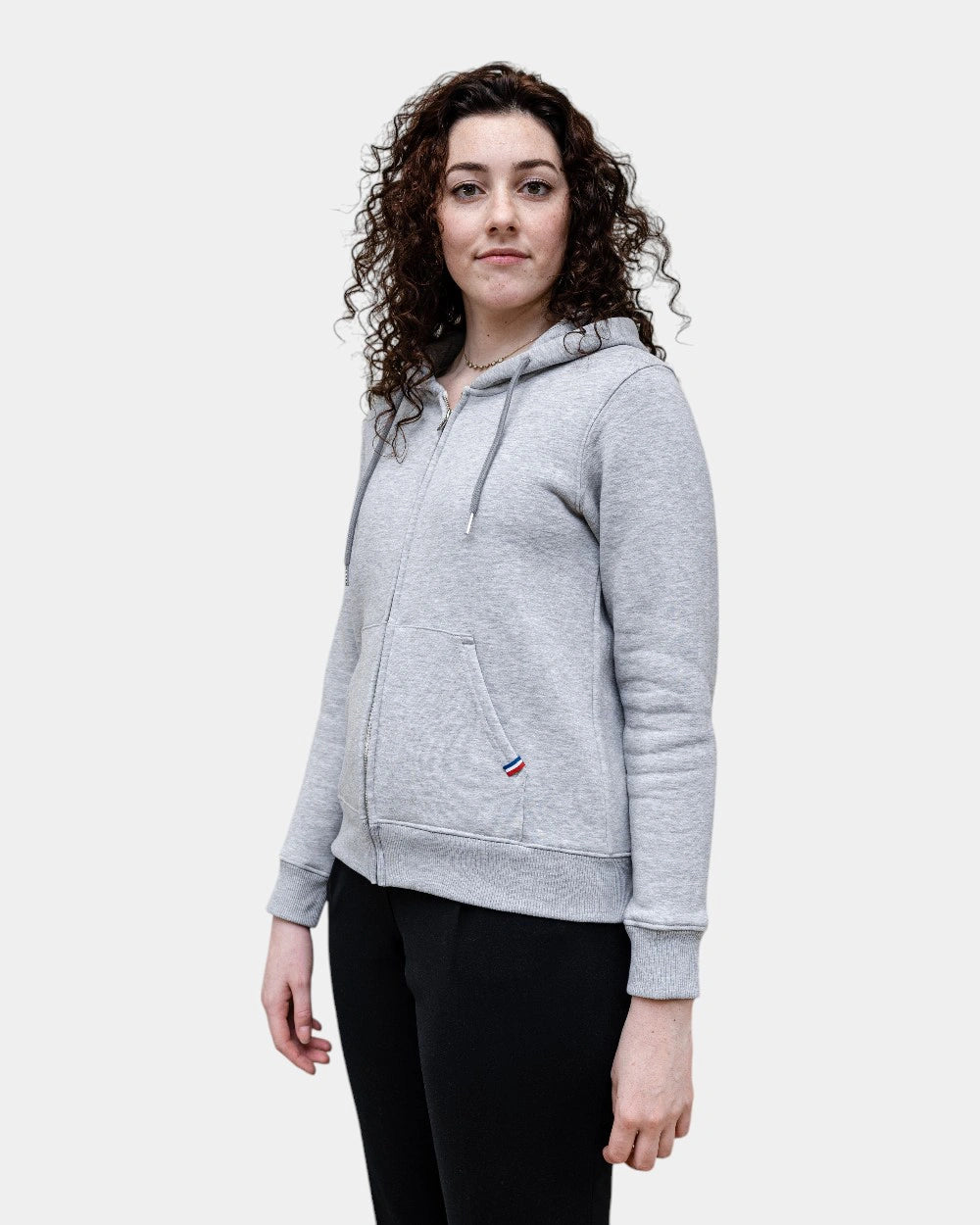 Hoodie femme molletonné zippé à personnaliser