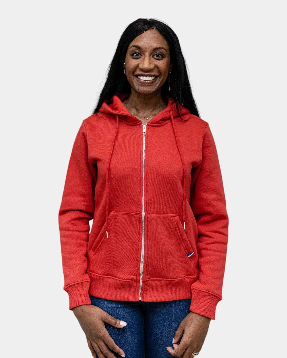 Hoodie femme molletonné zippé à personnaliser