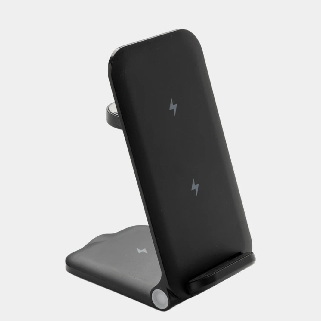 Chargeur sans fil ABS recyclé 15W RCS Powerpal à personnaliser - Noir