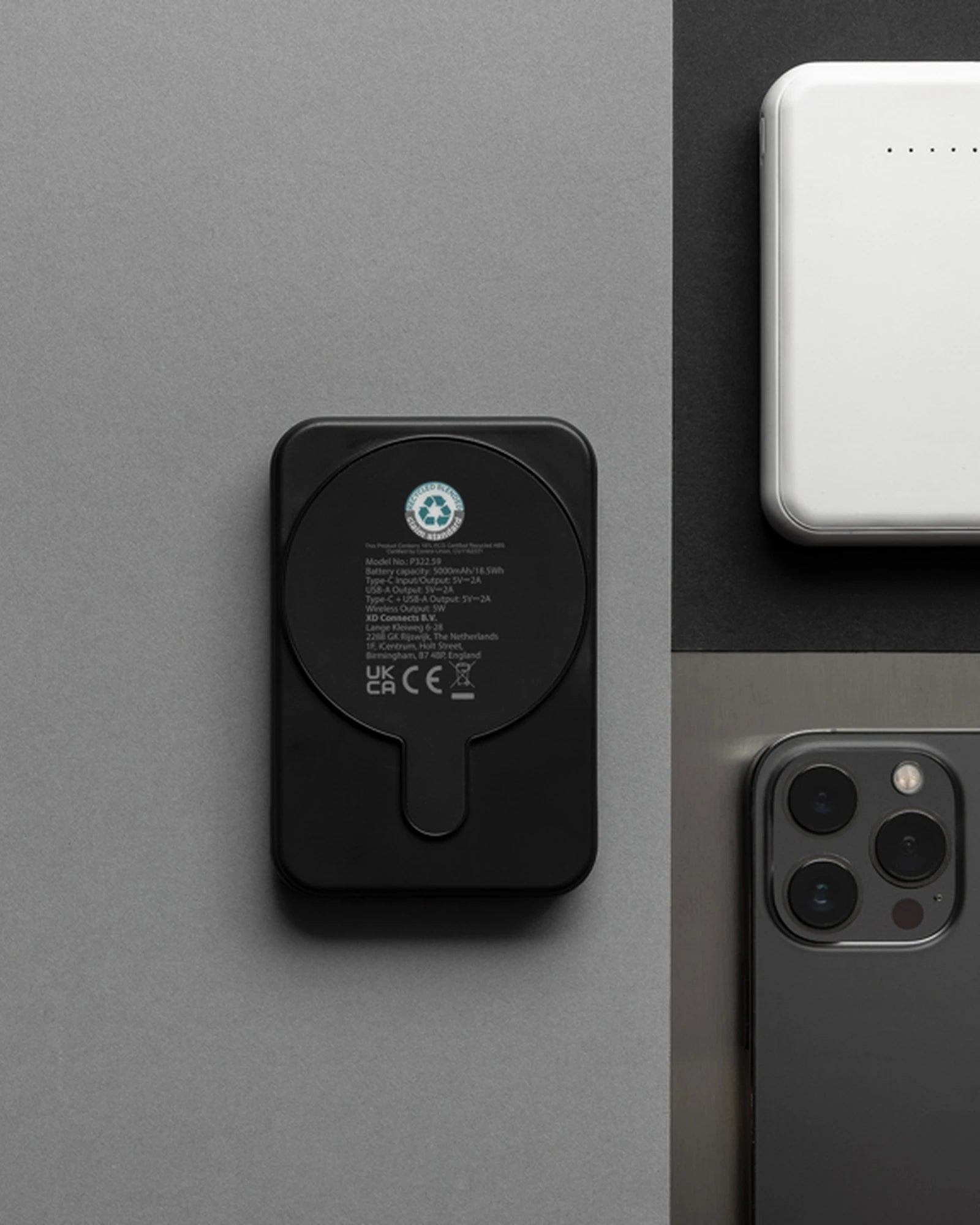 Powerbank 5000mAh plastique recyclé à personnaliser - 16