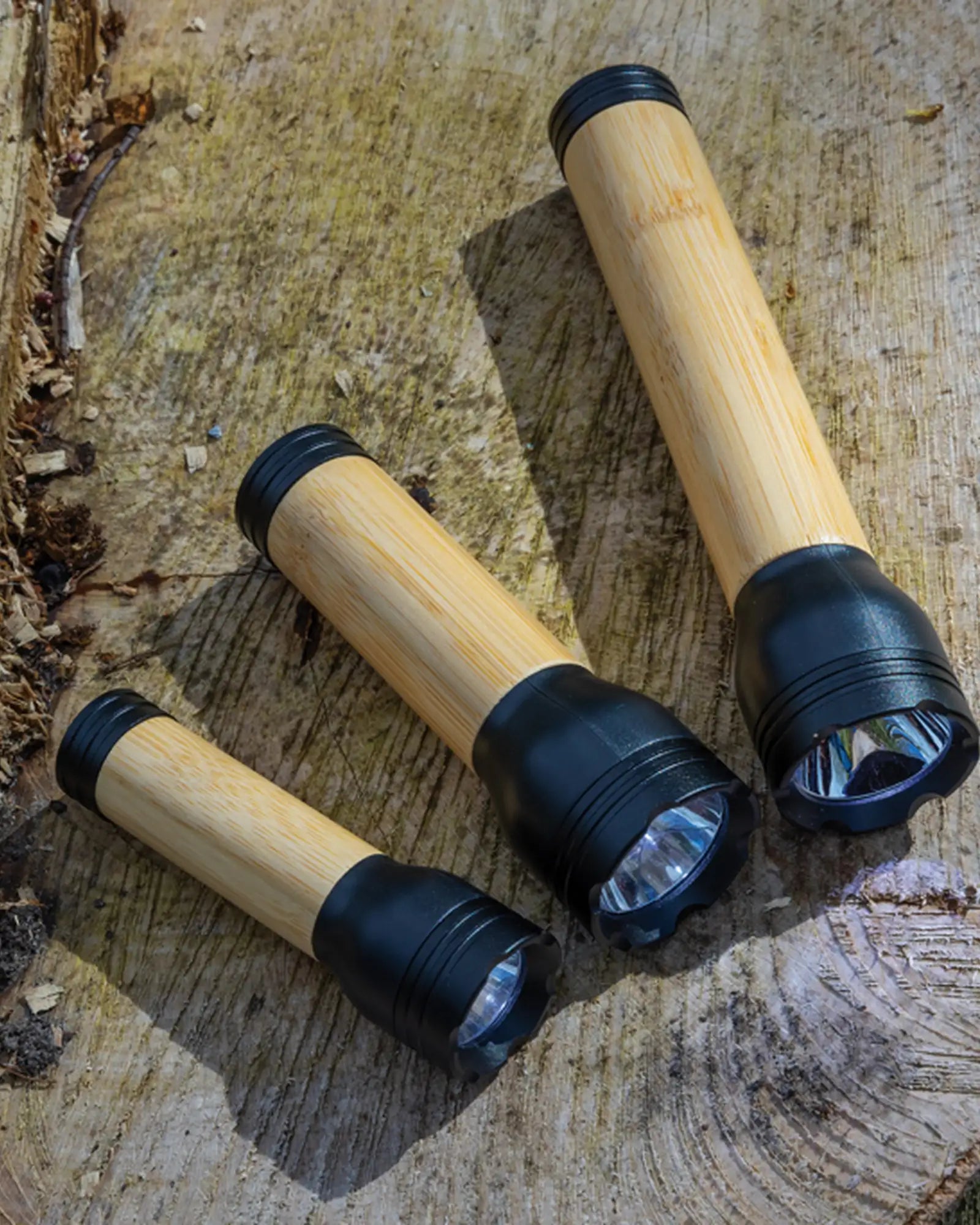 Lampe torche ABS recyclé et bambou 1W à personnaliser - 7