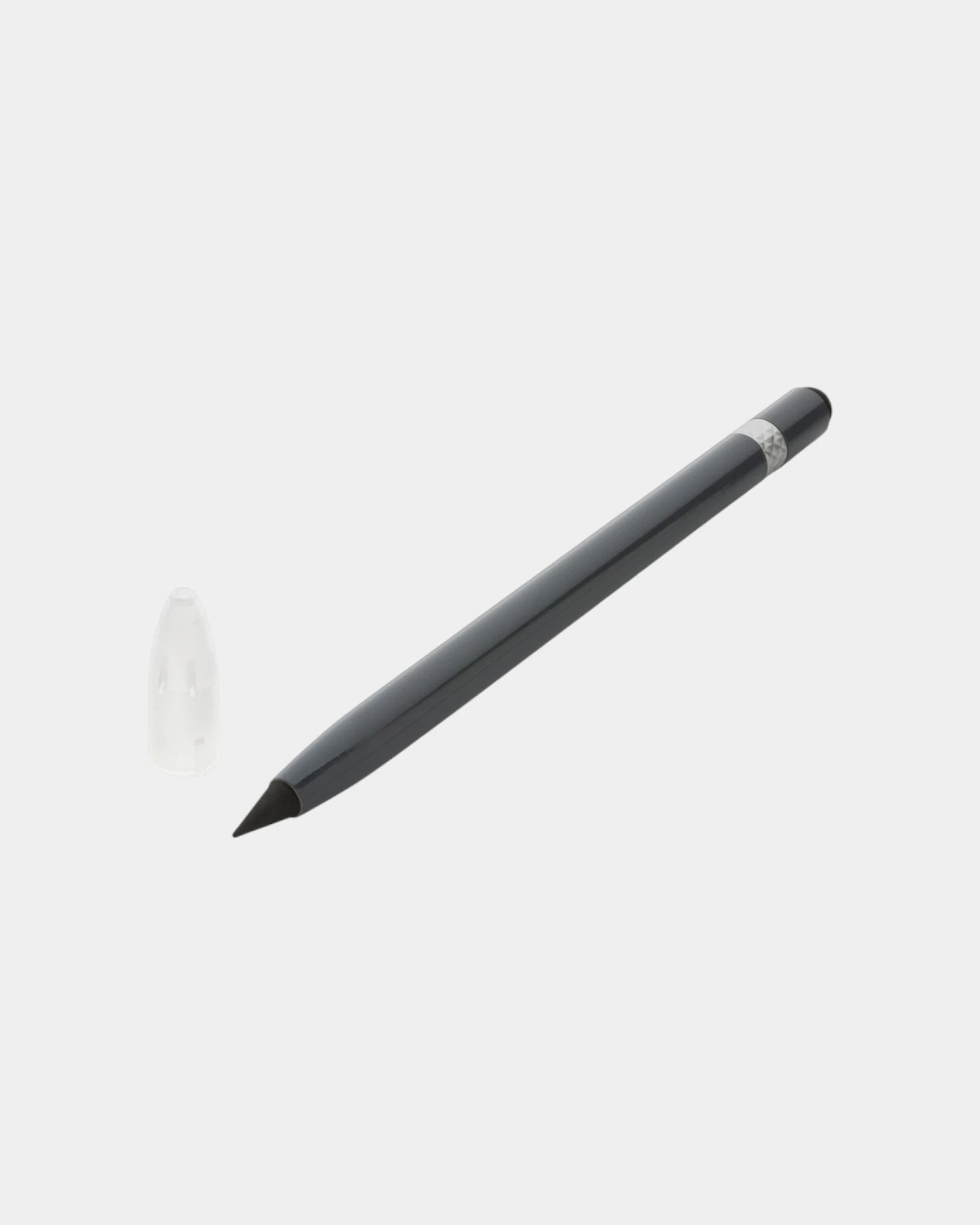 Crayon infini aluminium avec gomme à personnaliser - Gris