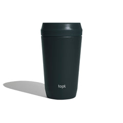 Mug 354 ml avec couvercle 360 en acier recyclé à personnaliser - Gris