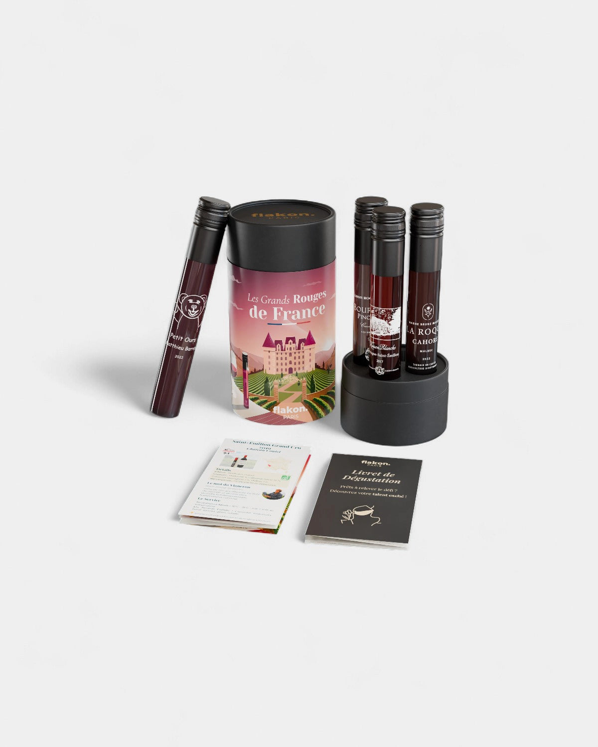 Coffret dégustation 4 flacons de vin à personnaliser