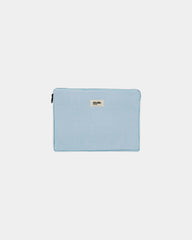 Housse ordinateur coton bio Hindbag Léo 15" à personnaliser - Azure