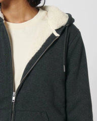 Sweat zippé à capuche doublé en sherpa à personnaliser