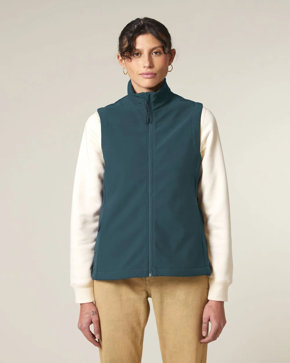Bodywarmer softshell écoresponsable pour femme à personnaliser