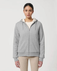 Sweat zippé à capuche doublé en sherpa à personnaliser