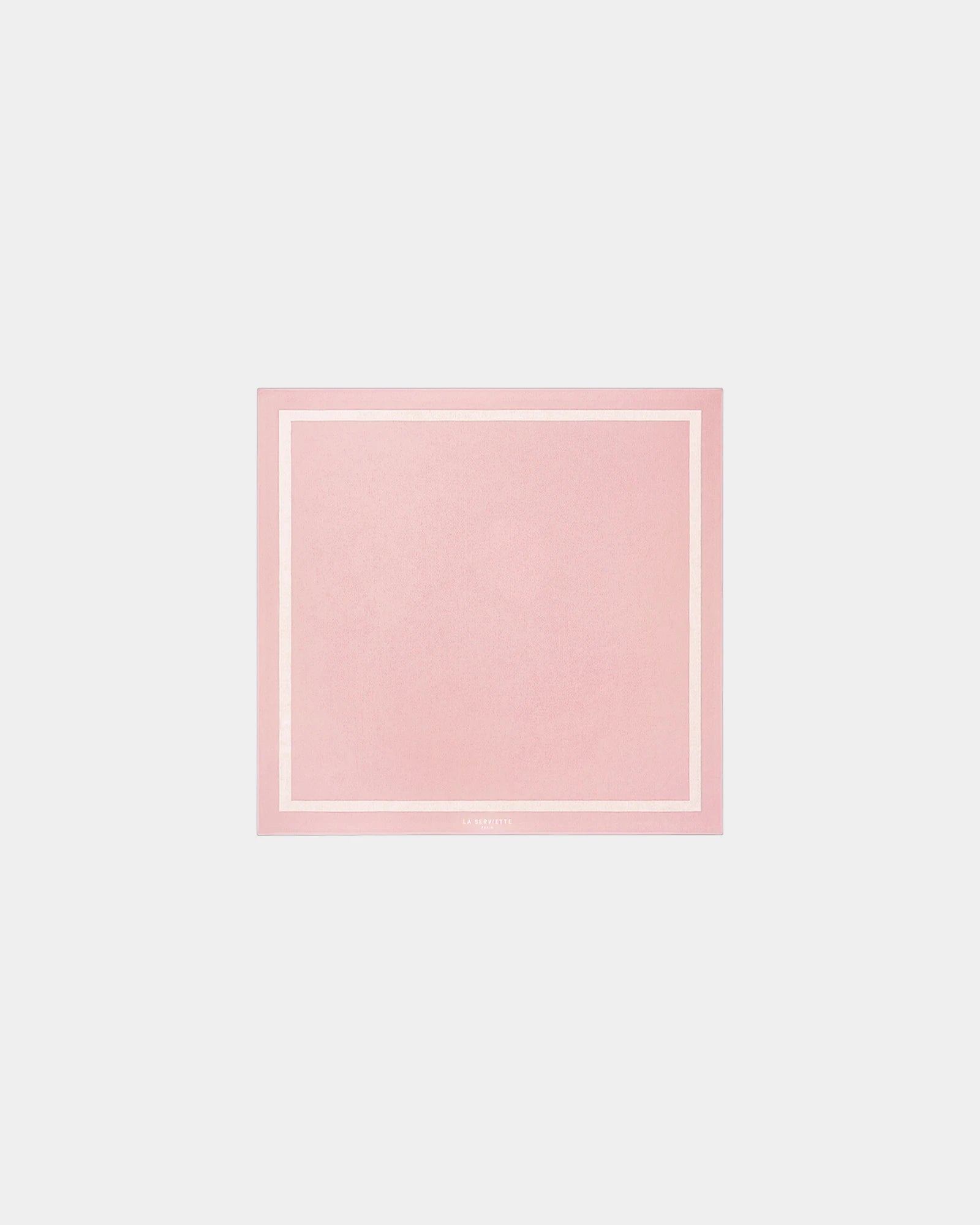 Serviette de plage XXL coton longues fibres La Serviette Paris à personnaliser - Rose Nymphe / Crème