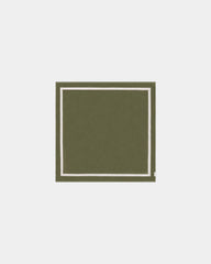 Serviette de plage XXL coton longues fibres La Serviette Paris à personnaliser - Vert Olive / Crème