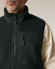 Veste sherpa sans manches unisexe à personnaliser