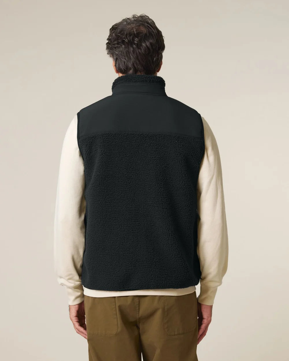 Veste sherpa sans manches unisexe à personnaliser