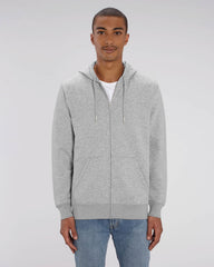 Sweat zippé unisexe personnalisable en coton bio