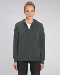 Sweat zippé unisexe personnalisable en coton bio